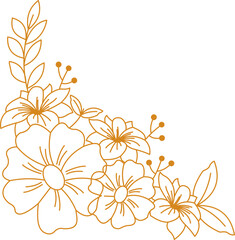 Elegant Gold Floral Corner 