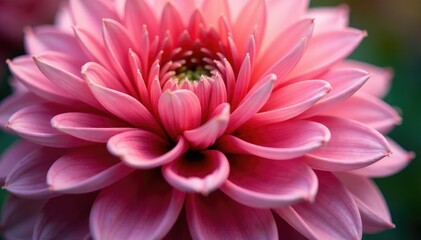 Fototapeta premium Close-up dahlia petals, layered, soft focus, floral motif , floral, soft