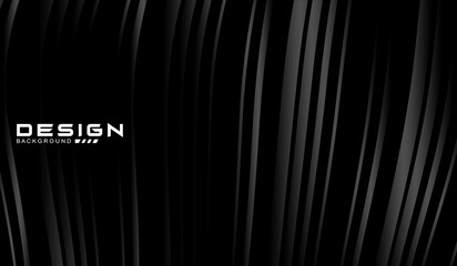 Abstract futuristic dark black background with wave design. Realistic 3d wallpaper with luxurious flowing lines. Perfect background for posters, websites, brochures, banners, applications, etc.	
