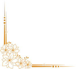 Obraz premium Elegant Gold Floral Frame