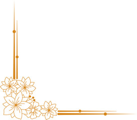 Elegant Gold Floral Frame