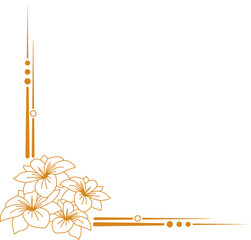 Elegant Gold Floral Frame