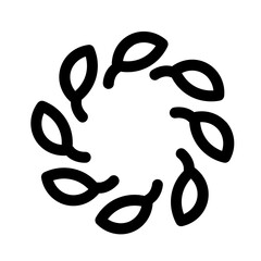 midsommar krans icon with line style, perfect for user interface projects