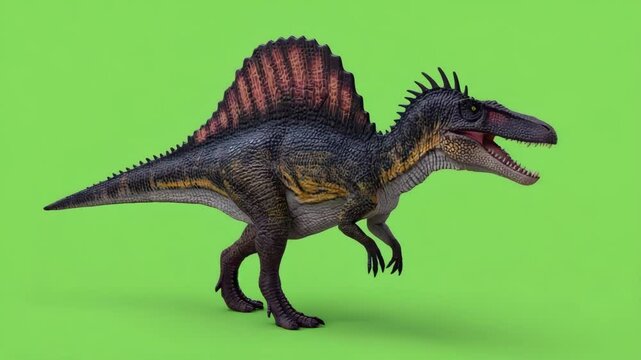 Spinosaurus Dinosaur on Green Screen