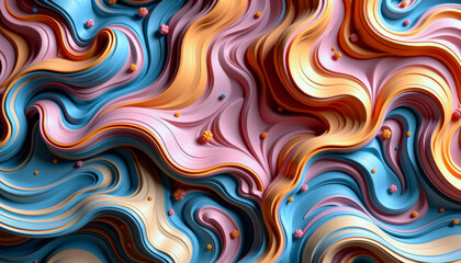 Obraz premium Colorful Abstract Wave Pattern