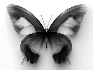 Striking black white butterfly art image high resolution picture