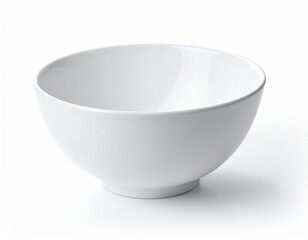 Empty White Ceramic Bowl On White Background