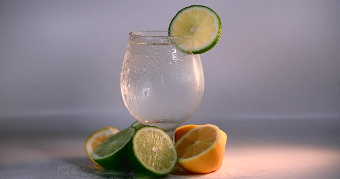 Refreshing Citrus Sparkling Water with Lemon and Lime