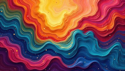 Abstract swirls of color depicting ethnic diversity , cultural, dynamic, mosaic