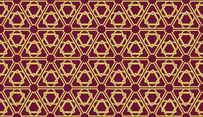 For interior wallpaper, smart design, fashion print.Vector seamless illustration with pattern in triangles style.