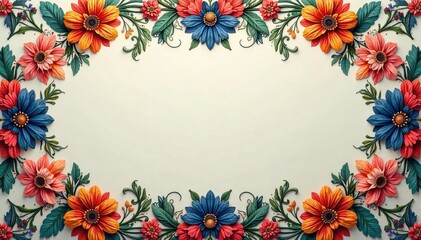 Fototapeta premium Intricate floral design, repeating seamlessly across surface, seamless, modern