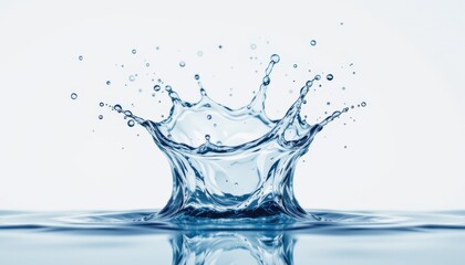 Water splashing action studio setting high-quality image minimalist environment close-up view fluid dynamics concept