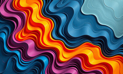Obraz premium Vibrant Abstract Color Waves