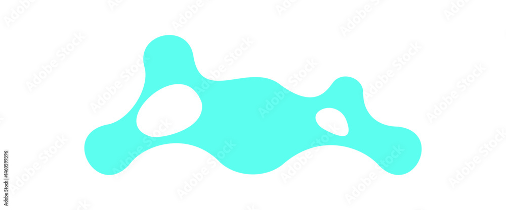Wall mural y2k abstract metaball pattern. retro icon with modern shape and flat aesthetic. this graphic element