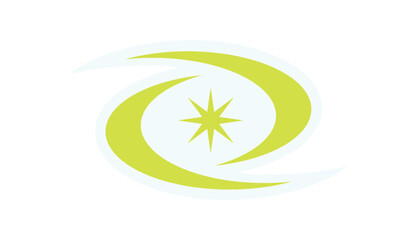 Y2K Abstract Cosmic shape sticker. Retro symbol of a star and comet. Modern aesthetic, graphic element, trendy design, and cool decoration for various applications.