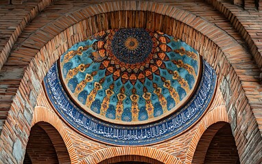 Naklejka premium Ornate Dome and Brickwork of a Mosque