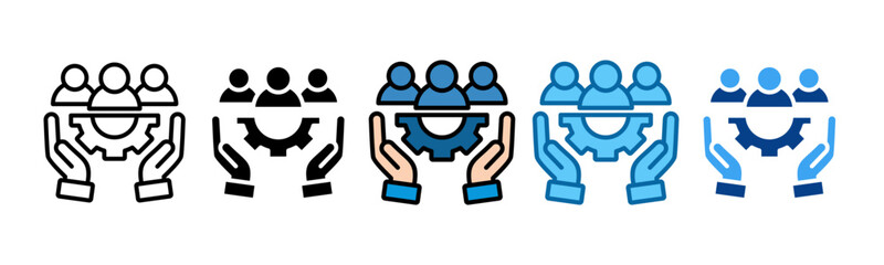 Human Resources Icon Set Multiple Style Collection
