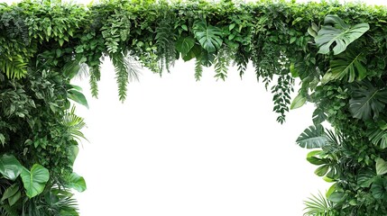 Lush green foliage archway