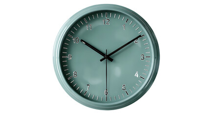 Fototapeta premium Round Wall Clock Teal Green Timepiece Home Decor Modern Clock Design