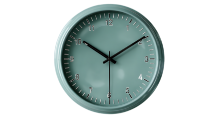 Round Wall Clock Teal Green Timepiece Home Decor Modern Clock Design