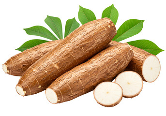 Yam isolated on transparent background