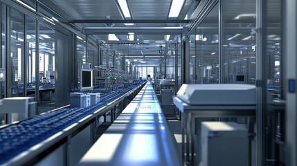 Obraz premium Modern automated manufacturing facility