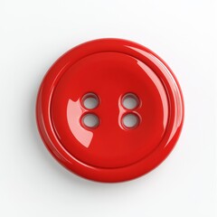 Red button with two holes