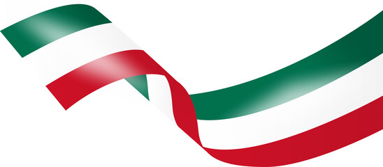 Mexican Flag Ribbon Corner Border Illustration