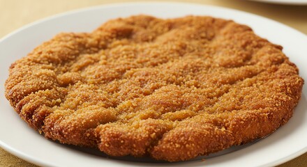 Fried Cutlet on Plate