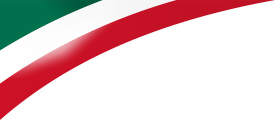 Mexican Flag Ribbon Corner Border Illustration