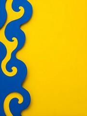 Psychedelic Paper Yellow Abstract Background