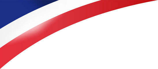 USA Flag Ribbon Corner Border Illustration
