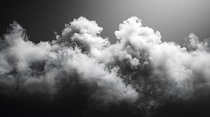 Obraz premium Monochromatic cloudscape, ethereal and dense