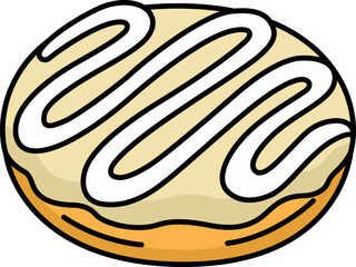 Macchiato glazed donut with sweet vanilla drizzle