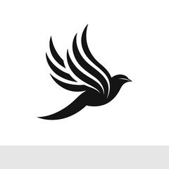 Fototapeta premium Elegant Flying Bird Silhouette