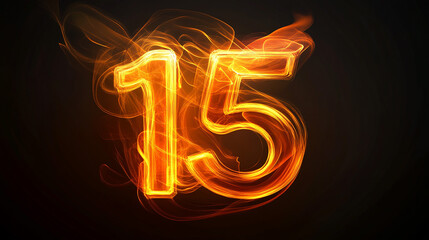 Rich orange and yellow gradient number 15