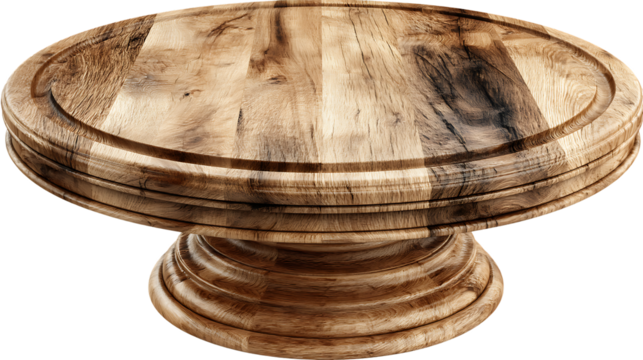 Wooden pedestal rustic round top display stand presentation table food photography prop pr