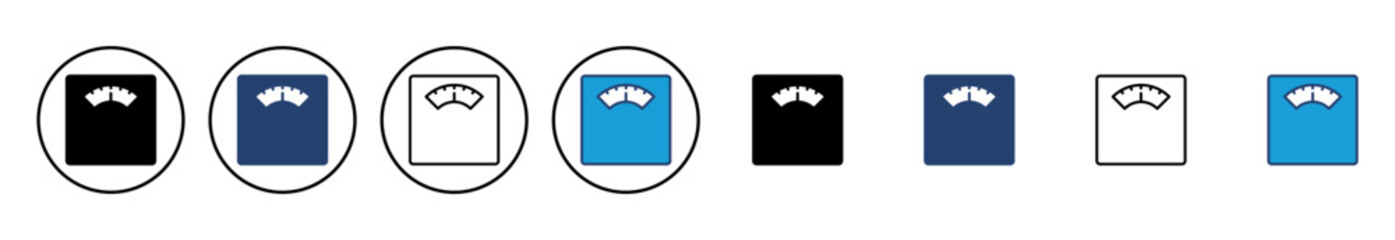 Scales icon vector. Weight scale icon