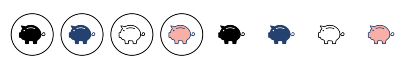 Piggy bank icon vector. piggy money icon