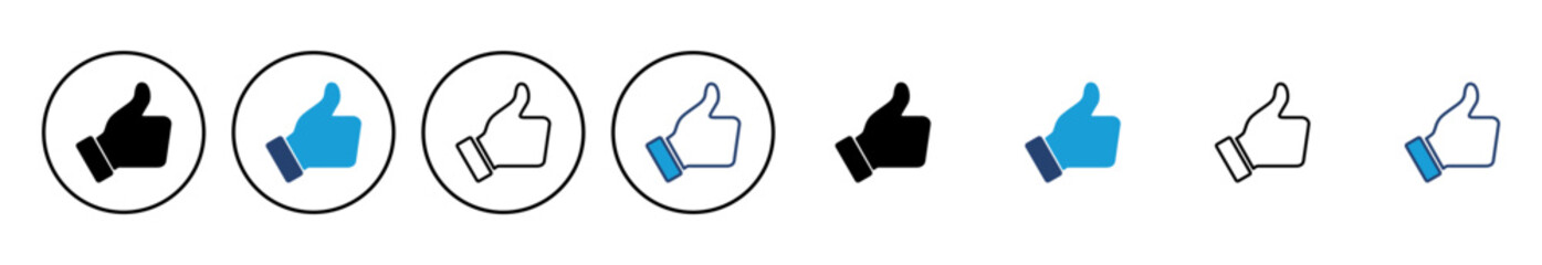 Thumbs up icon vector. Hand like. Like icon vector.