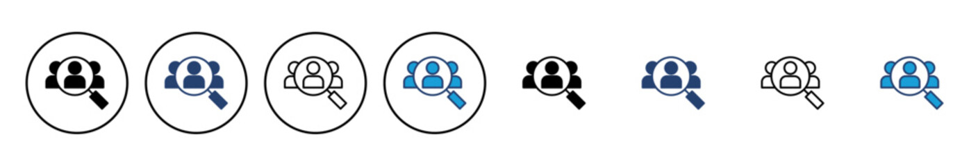 Hiring icon vector. Search job vacancy icon. Human resources concept. Recruitment