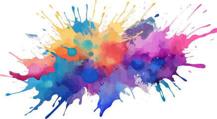 Fototapeta premium Color Explosion Paint Splash Background, Vibrant Abstract Ink Blot Artwork