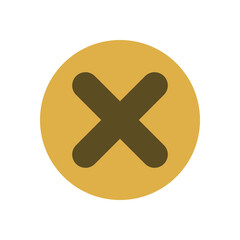 Minimal Cancel Sign in Warm Color Scheme with Simple Design