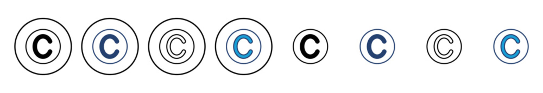 Copyright icon vector. copyright symbols
