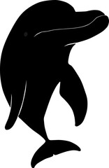 silhouette of a dolphin