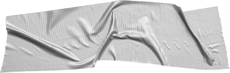 Gray adhesive sticky tape isolated on white background