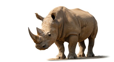 Obraz premium Rhino Isolated Portrait