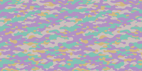Camouflage background. Seamless pattern.Vector. 迷彩パターン テクスチャ 背景素材