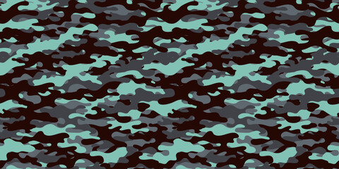 Camouflage background. Seamless pattern.Vector. 迷彩パターン テクスチャ 背景素材