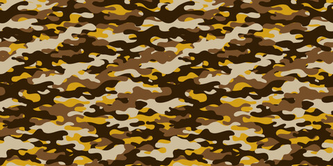 Camouflage background. Seamless pattern.Vector. 迷彩パターン テクスチャ 背景素材